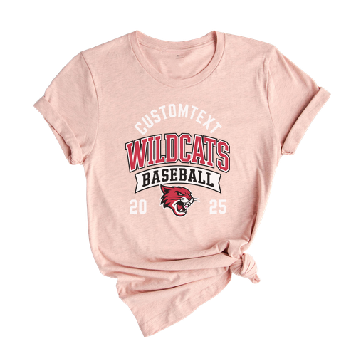 Baseball – “WILDCATS” Sport Team Shirt – Retro 2025 Varsity Mascot T-Shirt