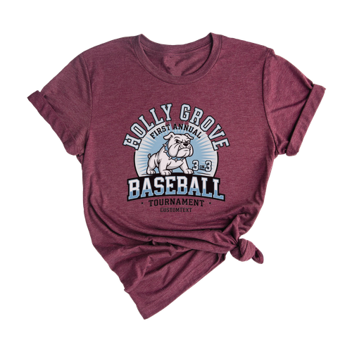 Club Sport Team Baseball Shirt – 3-On-3 Bulldog Tournament Retro Custom Tee
