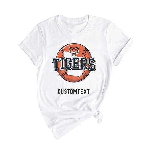 Club Sport Team Baseball Tourney Shirt – Custom Mascot Varsity Style Tee