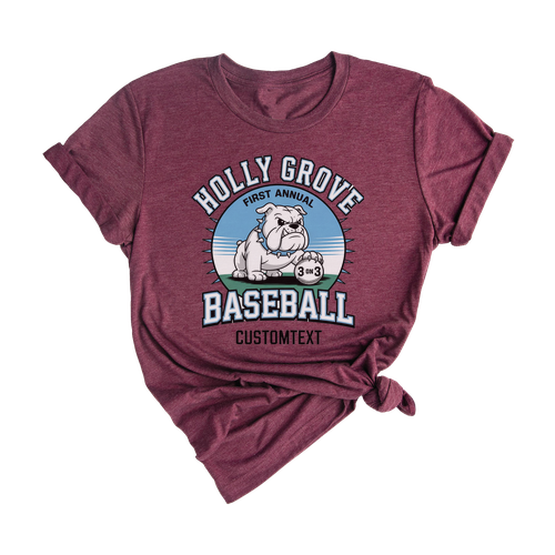 Club Sport Team Bulldog Baseball Tee – First Annual 3-On-3 Retro Tournament
