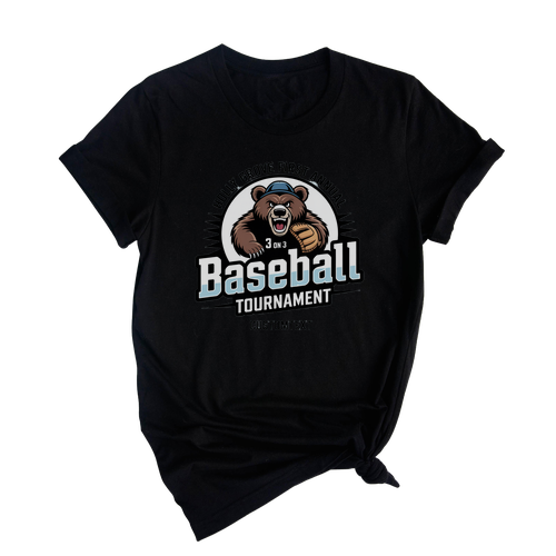 Club Sport Team Holly Grove Baseball Tee – Bear Vintage 3-On-3 Tournament Shirt