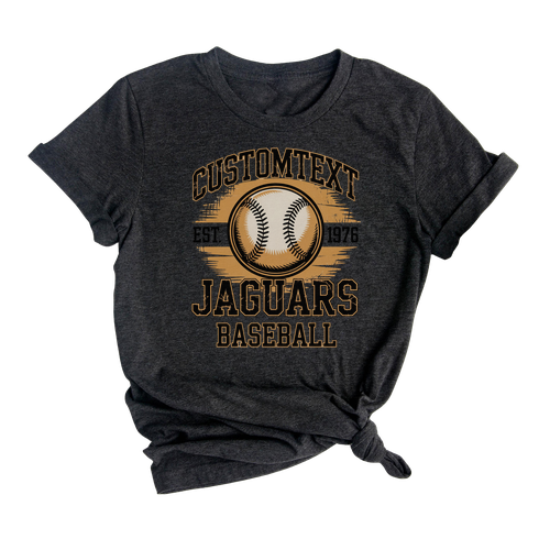 Club Sport Team Jaguars Baseball Tee – Retro Varsity Tournament Style Shirt