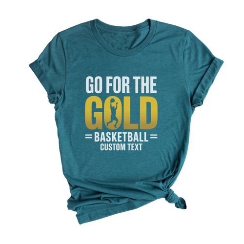Basketball Club Sport Team T-shirt – Go for the Gold Varsity Spirit Motivation Tee