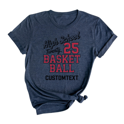 Basketball Club Sport Team T-shirt – Split Varsity Text School Spirit Design