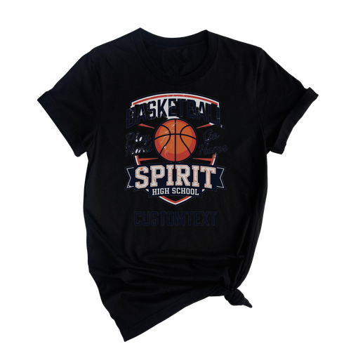 Basketball Spirit High School Play Hard Custom Retro Club Sport Team T-Shirt