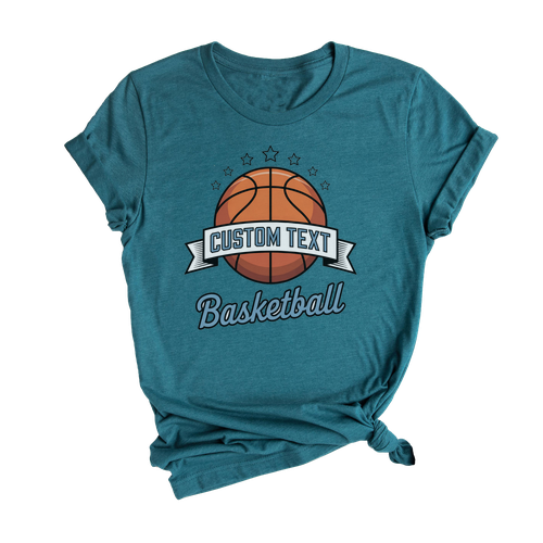 Basketball Tournament T-shirt – Classic Varsity Hoop Badge Design