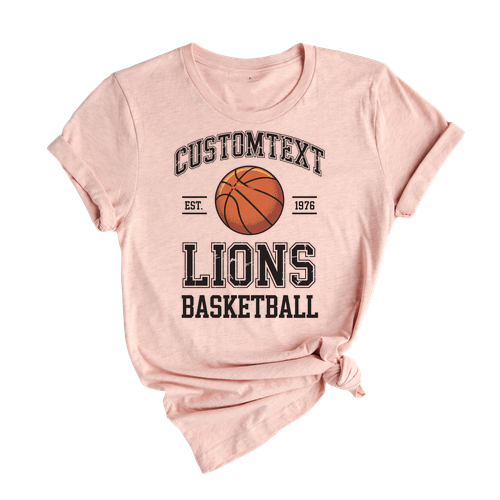 CustomText Lions Basketball Club Sport Team T-shirt – Retro Est. 1976 Style