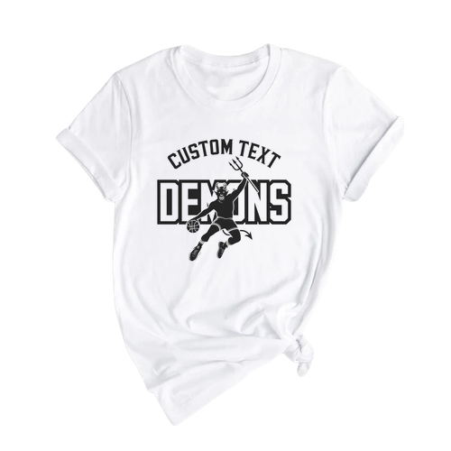 Demons Basketball Club Sport Team T-shirt – Urban Jump Style Mascot Logo