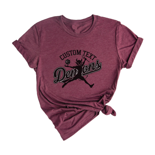 Demons Basketball Mascot Shirt – Urban Jump Style Logo Tee