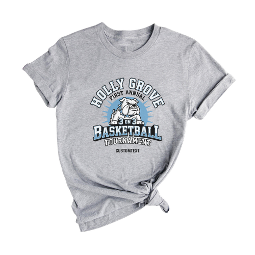 Holly Grove Basketball Club Sport Team T-shirt – Bulldog 3v3 Fun Tournament Tee