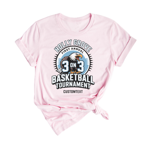 Holly Grove Basketball Club Sport Team T-shirt – Custom Eagle 3v3 Tournament Tee