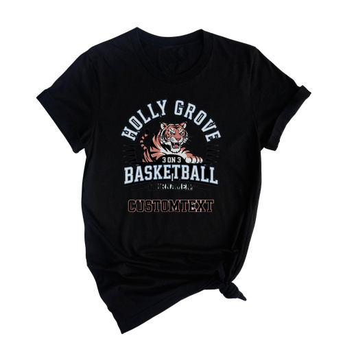 Holly Grove Basketball Club Sport Team T-shirt – Tiger 3v3 Tournament Fun Design