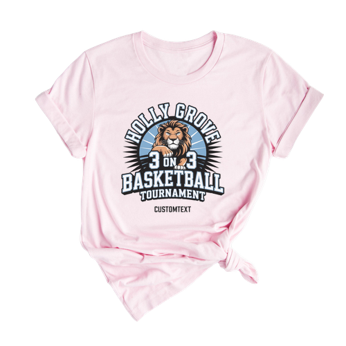 Holly Grove Basketball Tournament Lion Retro Custom Club Sport Team T-Shirt