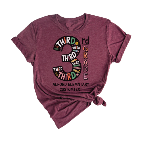 Third Grade Custom Class Shirt – Fun School Tee for Alford Elementary Students