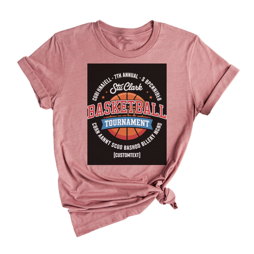 Retro basketball Tourney T-shirt – Custom School Team Spirit