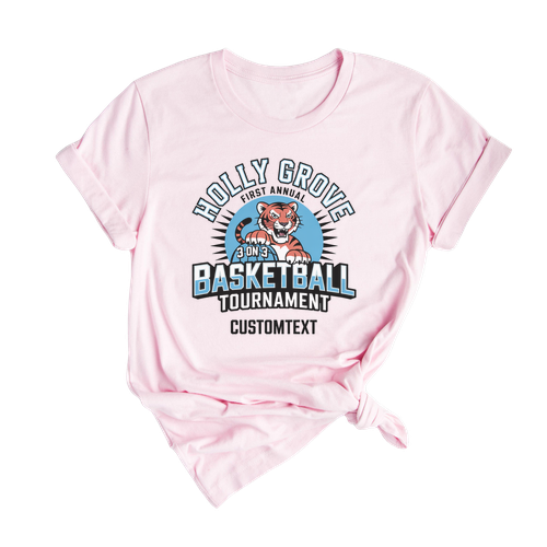 Tiger 3v3 Basketball Club Sport Team T-shirt – Custom Holly Grove Fun Edition