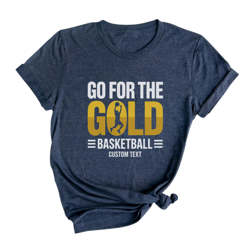 Varsity Basketball Club Sport Team T-shirt – Gold Goal Custom Motivation Design