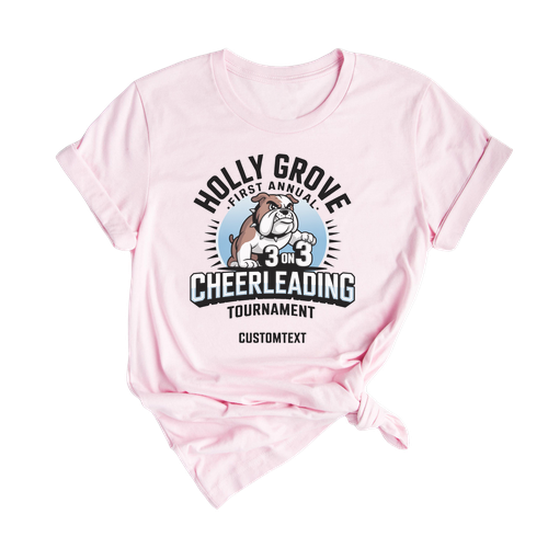 Bulldog Cheerleading Club Sport Team T-shirt – Holly Grove 3v3 Custom Spirit Edition