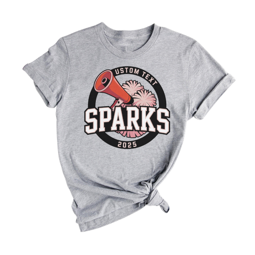 Sparks Cheerleading Varsity Circle Team Shirt – Custom 2025 Tee