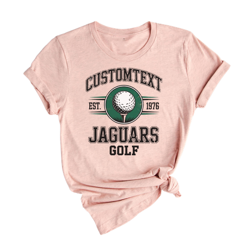 Custom Retro GOLF Varsity Tournament T-shirt – Cougars Sport Team Shirt