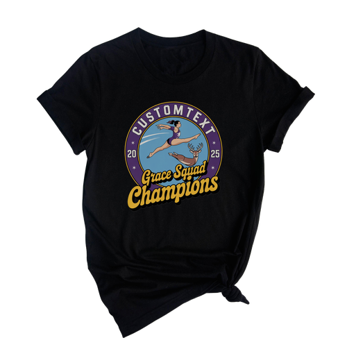 Gymnastics Champions Club Sport Team T-shirt – Varsity Mascot Tournament Edition