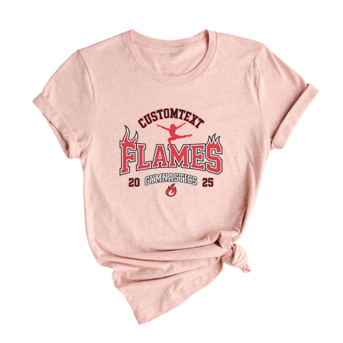 Gymnastics – “FLAMES” Sport Team Shirt – Varsity Mascot 2025 Edition