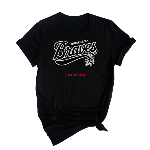 Retro Timber Creek Braves Mascot Vintage Varsity custom T-shirt