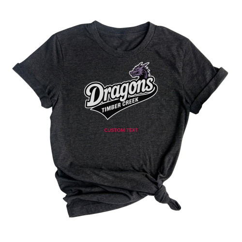 Timber Creek Mascot Shirt for Seniors and Fans - Retro Dragons High School T-shirt