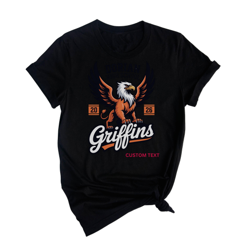 Custom Bold Dorian High School Griffins 2026 Varsity T-shirt