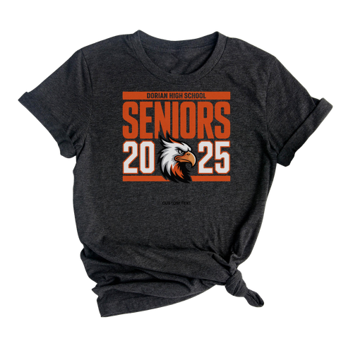 Custom Dorian High School Seniors 2025 Griffins Mascot Retro Graduation T-shirt