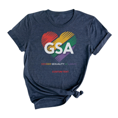 Custom GSA Gender Sexuality Alliance Rainbow Pride Team T-shirt