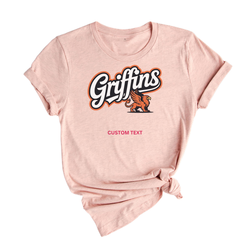 Custom Griffins Retro Varsity Mascot T-shirt