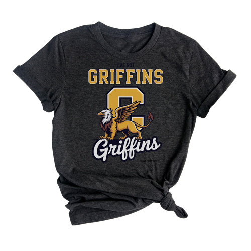 Custom Retro Griffins Mascot Pride Varsity Game Day T-shirt