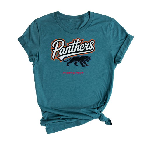 Custom Retro Panthers Vintage Varsity T-shirt