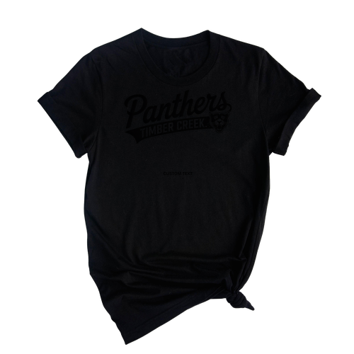 Custom Timber Creek Panthers Mascot Retro Sports Team Vintage Varsity T-shirt