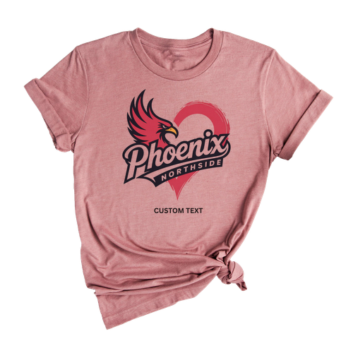 Custom Northside Phoenix Retro Collegiate Mascot Bold Varsity T-shirt