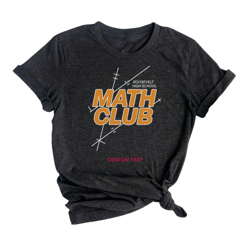 Custom Math Club Geometric Design Retro T-shirt