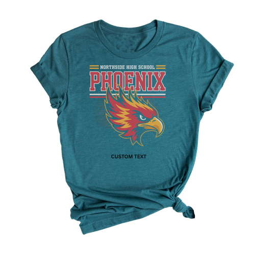 Custom Phoenix Mascot Northside High School Retro Athletic Pride T-shirt