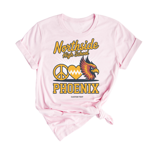 Vintage Custom Phoenix Mascot Northside High School Pride Team T-shirt
