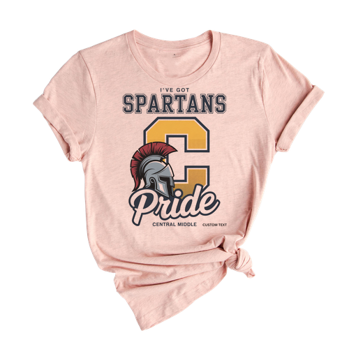 Custom Spartans Mascot Vintage School Team Varsity Sports T-shirt