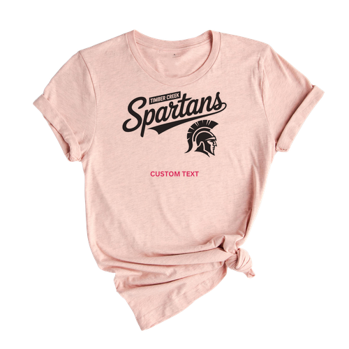 Custom Timber Creek Spartans Retro Mascot Vintage T-shirt