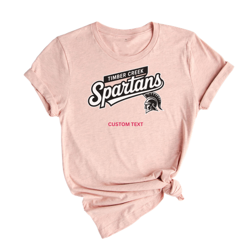 Custom Timber Creek Spartans Team Retro Mascot T-shirt