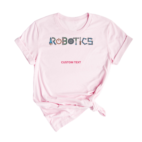 Custom Robotics Club Retro Engineer Gear Team T-shirt