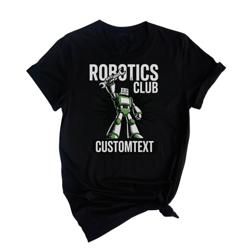 Custom Robotics Club Retro Robot Mechanic T-shirt