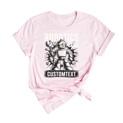 Custom Robotics Club Retro Robot Mechanic Team T-shirt