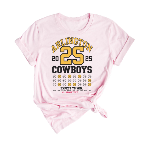 Custom 2025 Football Team Arlington Cowboys Vintage School Spirit T-shirt