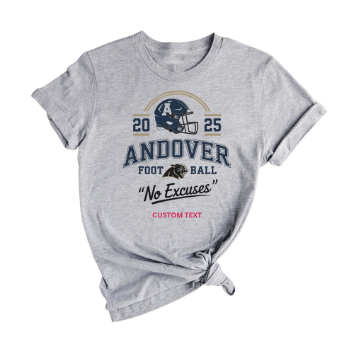 Custom Football Team Andover Vintage Panther Mascot Varsity T-shirt