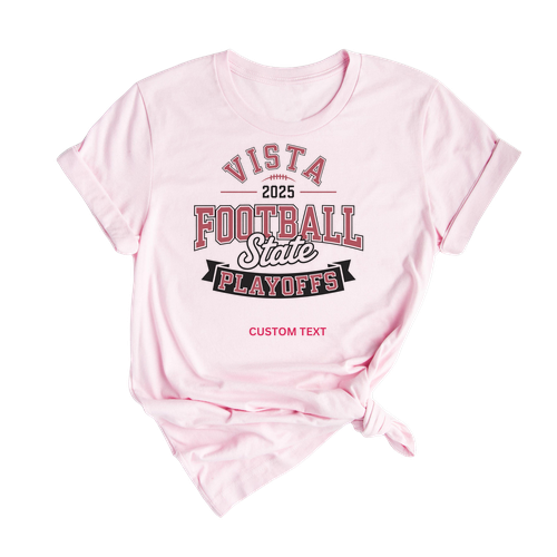 Custom Vista Football State Playoffs 2025 Retro Varsity Team T-shirt