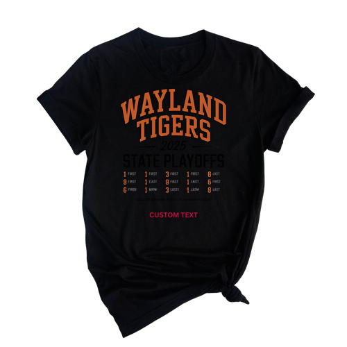 Custom Wayland Football State Playoffs Roster Vintage Team T-shirt