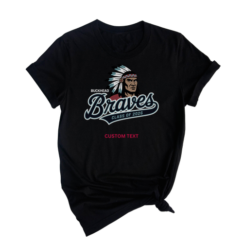 Custom Braves Class of 2026 Mascot Vintage T-shirt